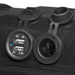 Coffret a piles 35x18x20cm 2x USB - 1x prise 12V - Voltmetre