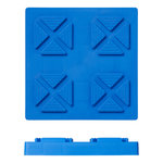 Assiettes empilables 21x21x3,3cm - lot de 4 pieces