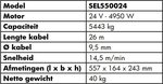 Treuil 24V, 5443kg 4,95kw 26m IP68