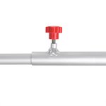 Support de bache en aluminium, extensible, 132-204 cm, pour bache de remorque
