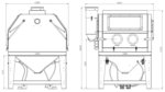 Cabine de sablage 1200 liter double avec aspiration