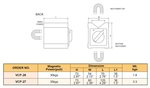 Bloc magnetique en V - force de traction 50 KGF