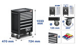 Servante d'atelier Profil Exclusive 8 tiroirs avec 259 outils + 1 Chauffage d’exterieur au gaz