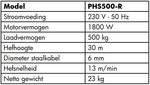Palan a cable 500kg sans fil