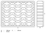 Bgs technic Rubberen pad voor hefplatforms 160 x 120 x 30 mm