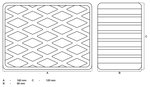 Bgs technic Rubberen pad voor hefplatforms 160 x 120 x 80 mm