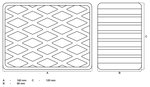 Bgs technic Rubberen pad voor hefplatforms 160 x 120 x 80 mm