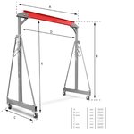 Grue portique mobile 2 ton