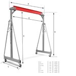 Grue a portique mobile lourde de 3 tonnes
