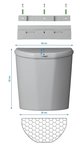 Poubelle avec couvercle 10L pour caravane/camping-car