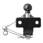Boule d'attelage noire combinee double version D21/S350 homologuee type E