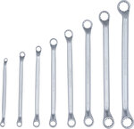 Jeu de cles a œil doubles contre-coudees 6 x 7 - 20 x 22 mm 8 pieces