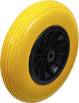 Roue PU pour Barrow, jaune, 400 mm