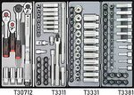 Chariot a outils noir a 8 tiroirs avec 376 outils