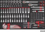 Chariot a outils noir a 8 tiroirs avec 326 outils (EVA)