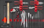 Chariot a outils noir a 8 tiroirs avec 308 outils (EVA)