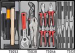 Chariot a outils rouge a 8 tiroirs avec 286 outils