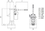 Elevateur de machine hydarulique 25 tonnes