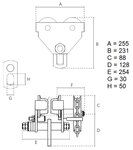 Hara Chariot de poussee 1 tonne