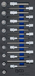 Plateau a outils 1/3: Embout a douille Set hexagonal interne de 12,5 mm (1/2 pouce) 24 pcs.