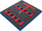 Jeu de douilles a embouts VDE 12,5 mm (1/2) profil T (pour Torx) T20 - T55 10 pieces