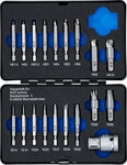 Jeu de tournevis Pour six pans femelle 1,5 - 10 mm/Profil T (pour Torx) T10 - T55 19 pieces