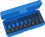 Cle a douille 9 pieces 1/2 hexagone 4-19 mm