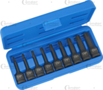 Cle a douille 9 pieces 1/2 profile nervure M5-M14