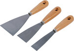 Jeux de spatules Poignee en bois 30 / 50 / 80mm 3 pieces
