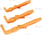 Colliers de serrage pour lignes flexibles 3pcs plastique 90° offset