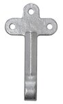 Crochet de valve n° 0 gauche 140 mm avec illet a visser