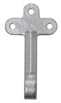 Crochet de valve n° 0 droit 140 mm avec illet a visser