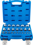 Jeu de douilles, six pans 6,3 mm (1/4), 12,5 mm (1/2) en pouce 24 pieces