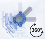 Etau parallele machoires 100 mm Rotation possible sur 360°