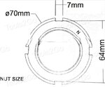 Cle a 4 dents 72 mm pour boite de vitesses scania et ecrou de bague de differentiel