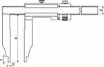 Pied a coulisse classique din862 , reglage fin, metrique 1000x150mm