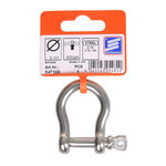 Fermoir harpe court 8 mm, acier inoxydable A4 AISI 316, 3 500 daN