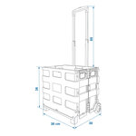Chariot de transport avec caisse pliante 25 kg