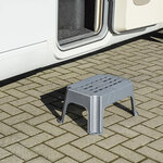 Marchepied en plastique gris 42,5 x 27,5 x 23 cm