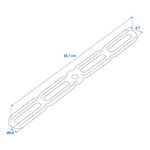 Tendeur caoutchouc 5 trous 285 x 30 mm