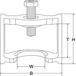 Pied d’extraction pour tringlerie de frein pour freins Haldex 160 mm