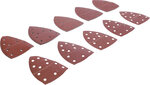 Jeu de feuilles abrasives pour meuleuse multifonctions 145 x 100 mm Cal. 40 - 400 25 pieces