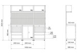 Systeme d'unite murale Kit de demarrage bois 3 modules