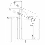 Grue mobile 300 kg avec treuil manuel