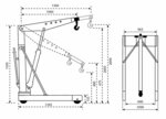 Grue d'atelier pour palettes euro de 1 tonne