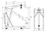 Grue d'atelier pour palettes euro de 1 tonne