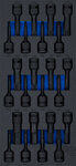 Insert de servante d’atelier 1/3 : Jeu de douilles a embouts de puissance 12,5 mm (1/2) 24 pcs