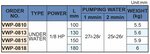 Pompe a liquide de refroidissement, 130 mm, 0,15 kw, 230v