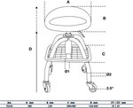 Siege d’atelier avec 4 roulettes reglable en hauteur 540 - 680 mm
