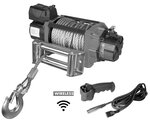 Treuil 24V 8164kg 22m cable acier telecommande sans fil